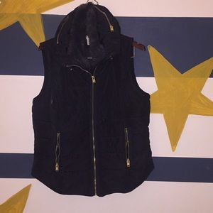 H and M large black vest